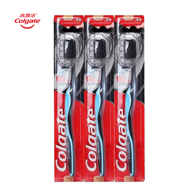 Colgate взрослая углеродная зубная щетка высокого качества Мягкая шерстяная пластиковая оптовая продажа самостоятельного бренда для дома, антибактериальное отбеливание, OEM