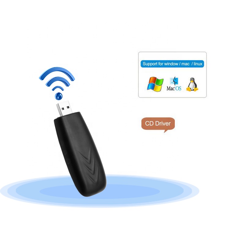 Лидер продаж на Amazon, мини двухдиапазонный usb-адаптер 600 с Wi-Fi, 1200 Мбит/с