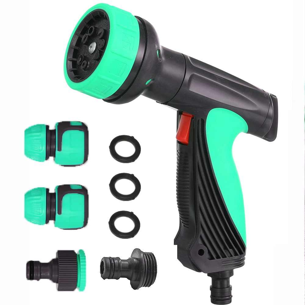 Multifunction 10 Function Plastic Garden Hose Nozzle Water Gun Portable Garden Spray Water Gun With Garden Quick Connector