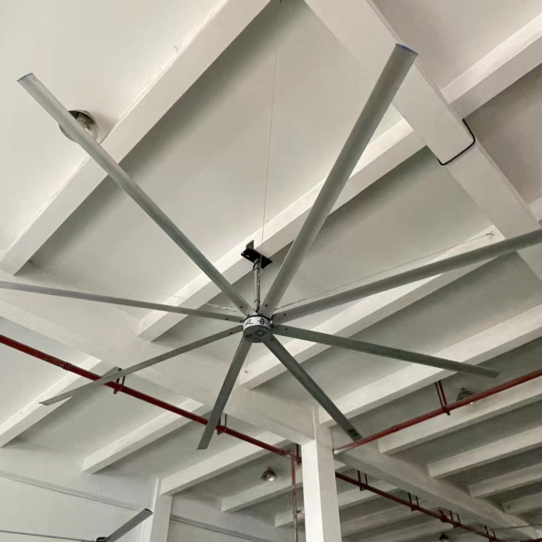 Terrui 24 фута 7,3 м 6 лезвий Hvls высококачественный охлаждающий вентилятор выхлопной воздухоохладитель для склада, завода и фермы промышленный вентилятор потолочный