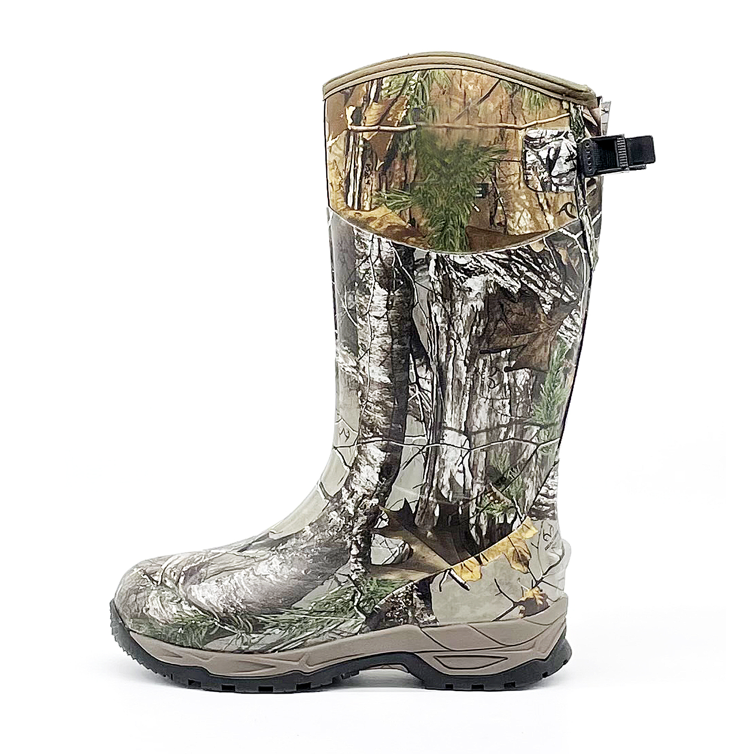 Mens Neoprene rubber waterpoof camo hunting boots fishing boots