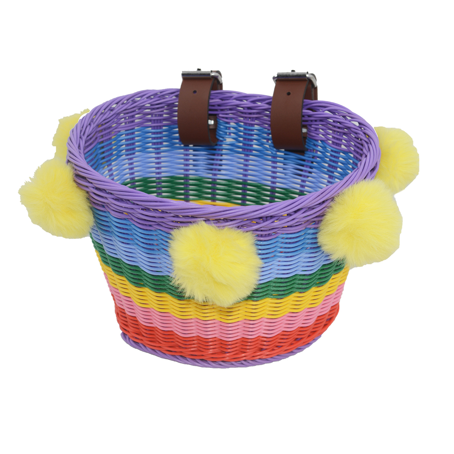Front Handlebar Rear Bicycle Shelf Woven Storage Baskets Handles Plastic Stackable Mini Bike Basket