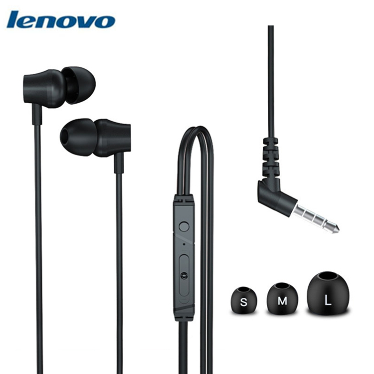 Оригинальные проводные наушники Lenovo QF320 3,5 мм, наушники-вкладыши, гарнитура раздвижного типа, стереонаушники с управлением проводом