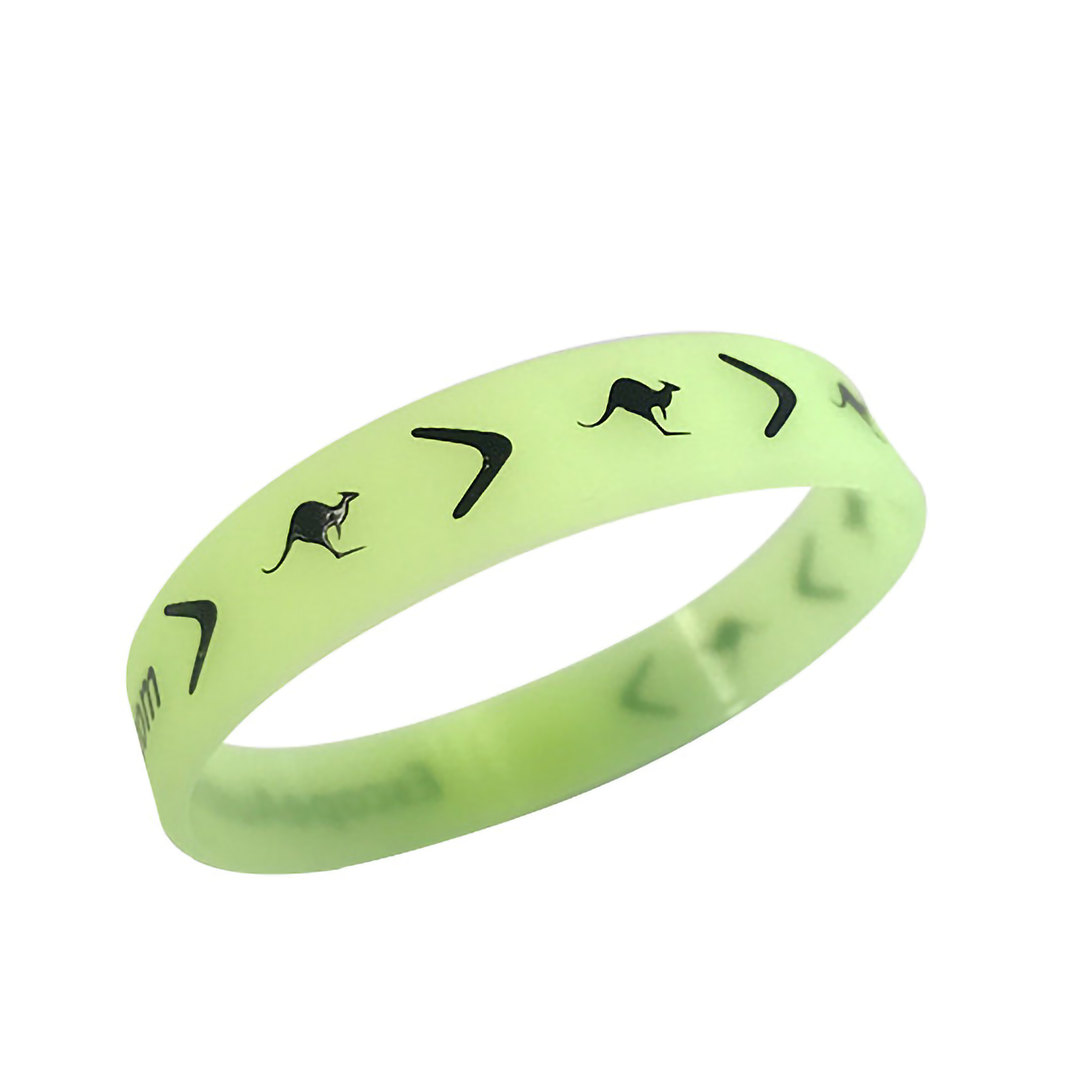 Customized Fashion personized logo Glowing In The Dark Christmas Gift bracelets silicone rubber wristband