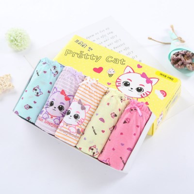 Cheap children underwear soft printed cotton girl panties manufacturers in china wholesale