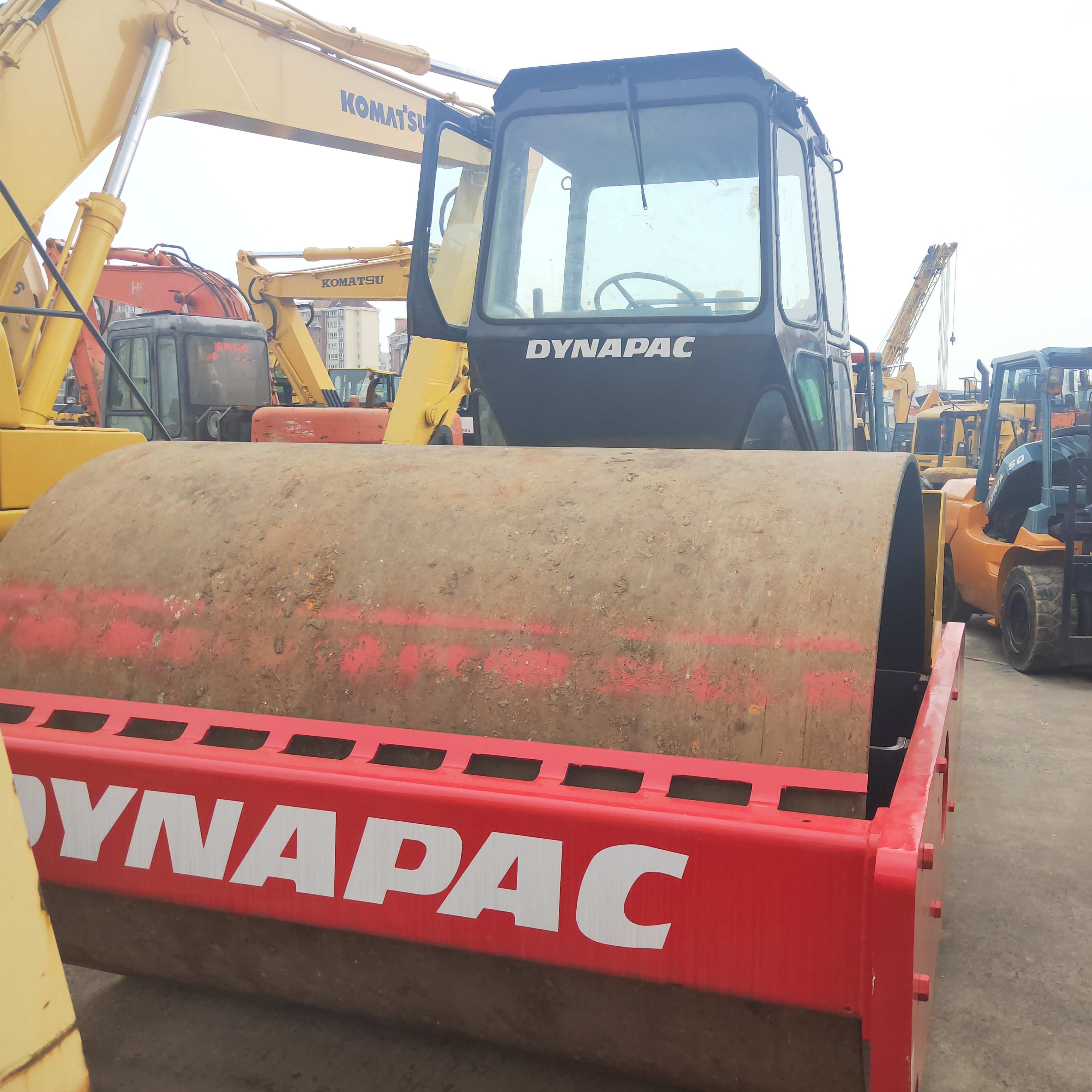 Used Dynapac CA25D Road Construction Machinery Single Drum Vibratory Road Roller Compactor Three Wheel Vibratory Smooth Roller