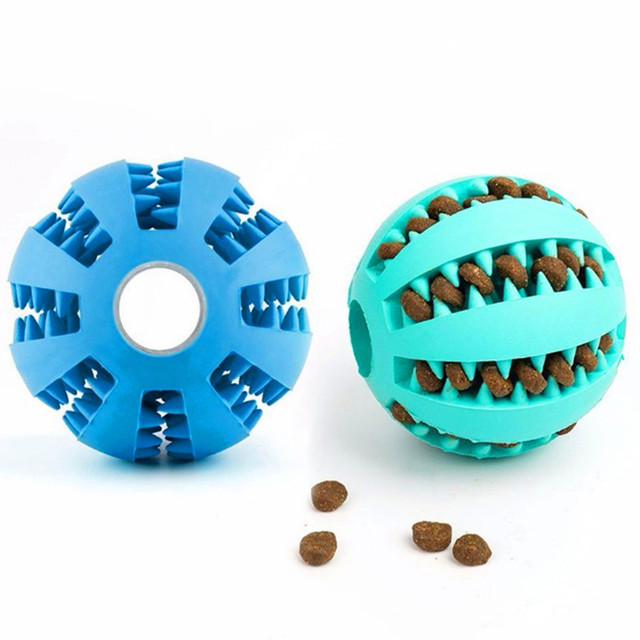 7CM -- Wholesale Multi-function dog chew toy Squeaky ball Dispenser Bouncing Ball