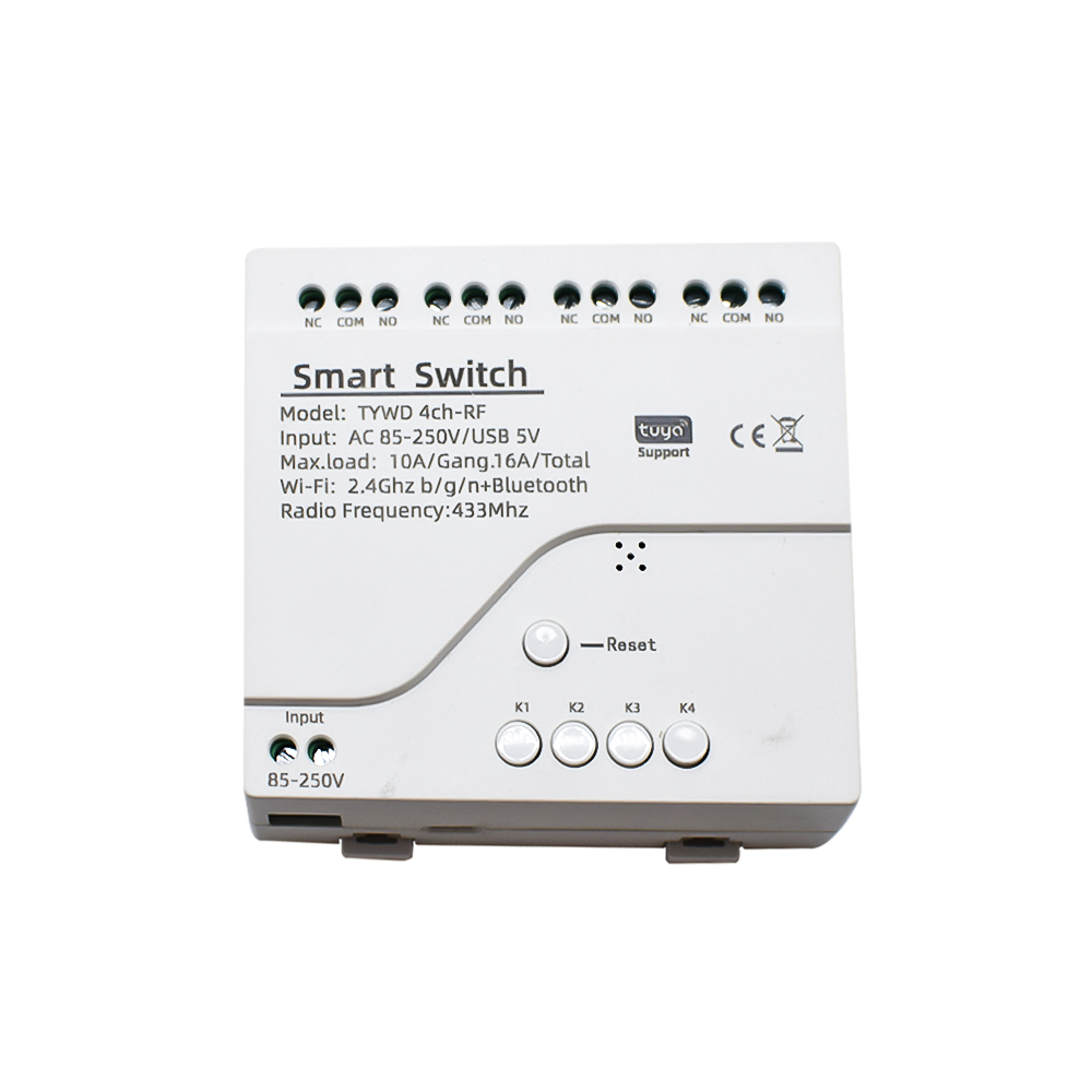 Tuya WiFi умный дом 4CH RF Электрический источник питания выключатель света с мобильным приложением Alexa голосовой пульт дистанционного управления