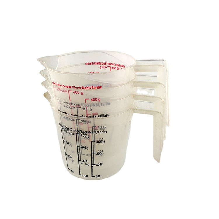 Factory direct sale with scale high temperature resistant PP400g transparent microwave oven baking tool measuring cup