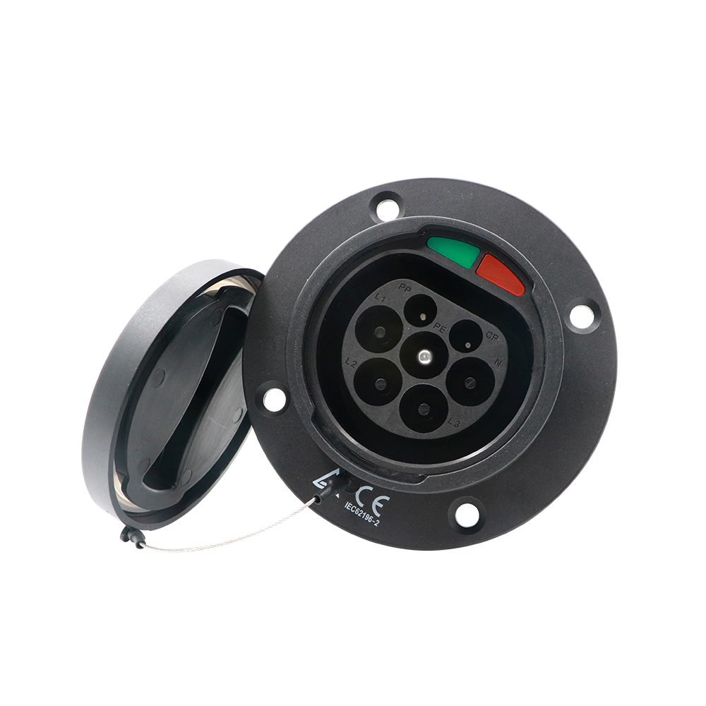 Блокировка гнездовой Розетки iec 62196-2 типа 2 для входа зарядной станции ev