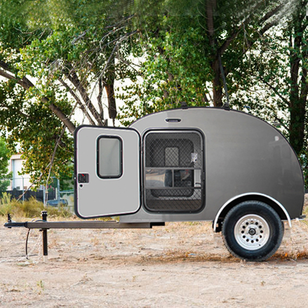 Алюминиевый 2 спальное место путешествовать по бездорожью мини camper слеза караван Кемпинг туристический прицеп