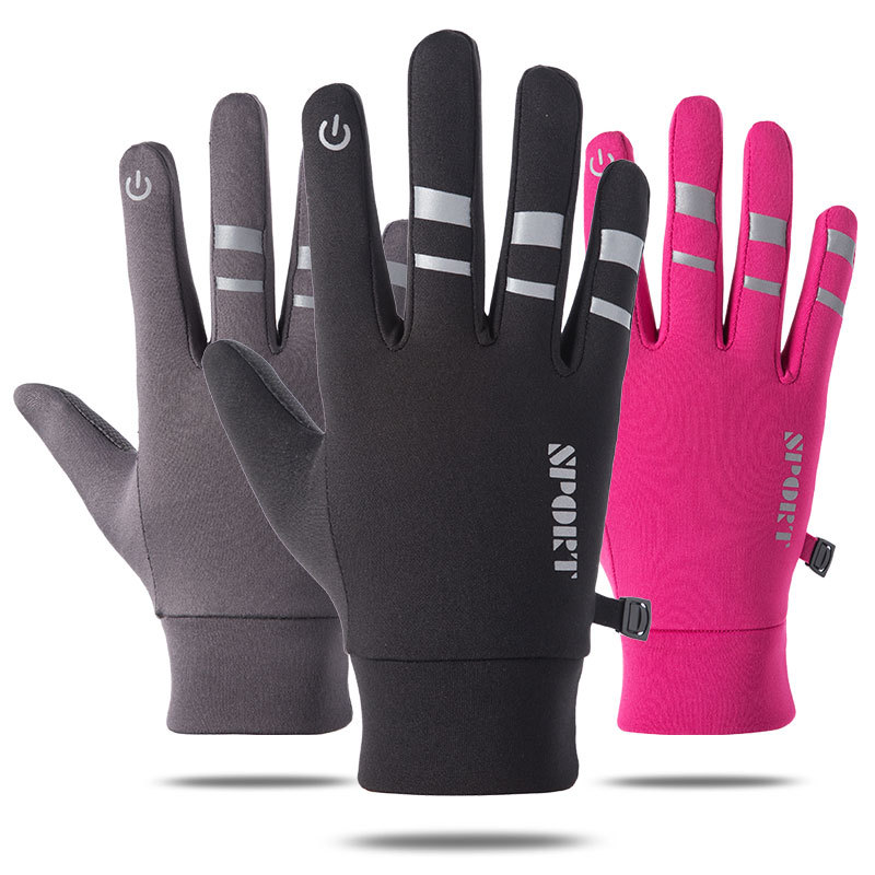 Guantes De Ciclismo Moto Invierno уличные спортивные теплые ветрозащитные перчатки для бега с сенсорным экраном зимние велосипедные перчатки для мужчин и женщин