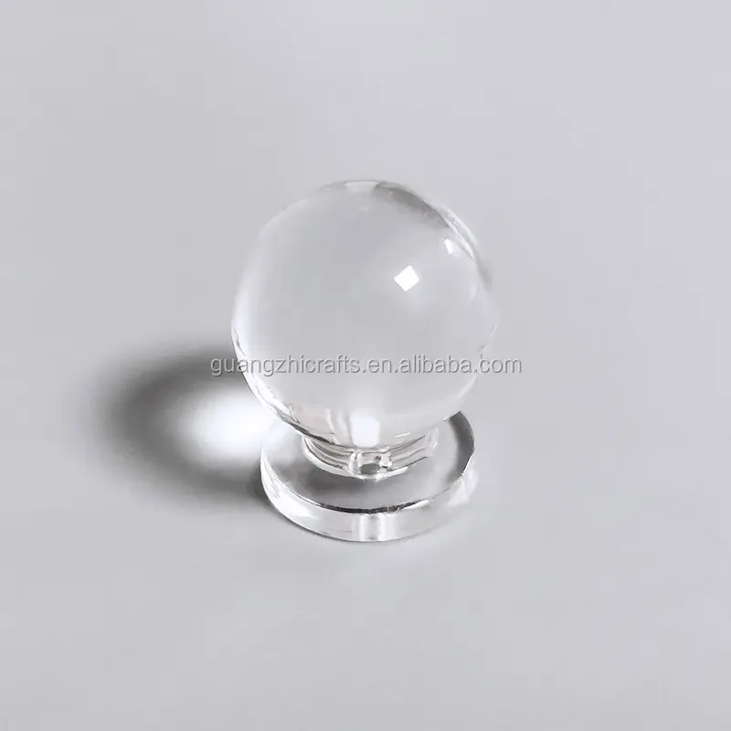 Clear Round Shape Handles Jewelry Box Gift Case Mini Acrylic Knobs Pull Handles