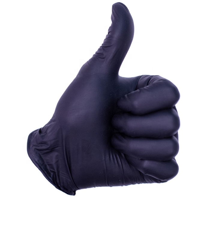 Latest Design Black Nitrile Gloves Powder Free