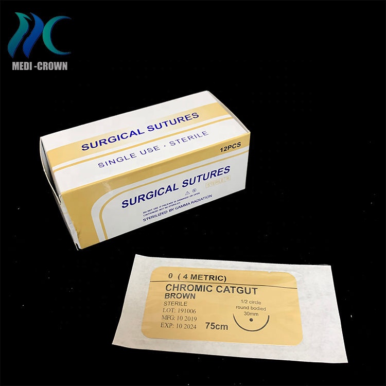 CE ISO approved surgical nylon vicryl-sutures curved suture needles