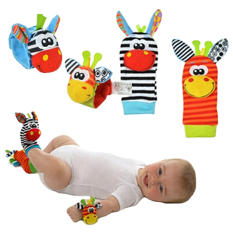 Baby watch strap wrist stra socks baby hand strap Baby Kids Socks rattle toys Wrist Rattle