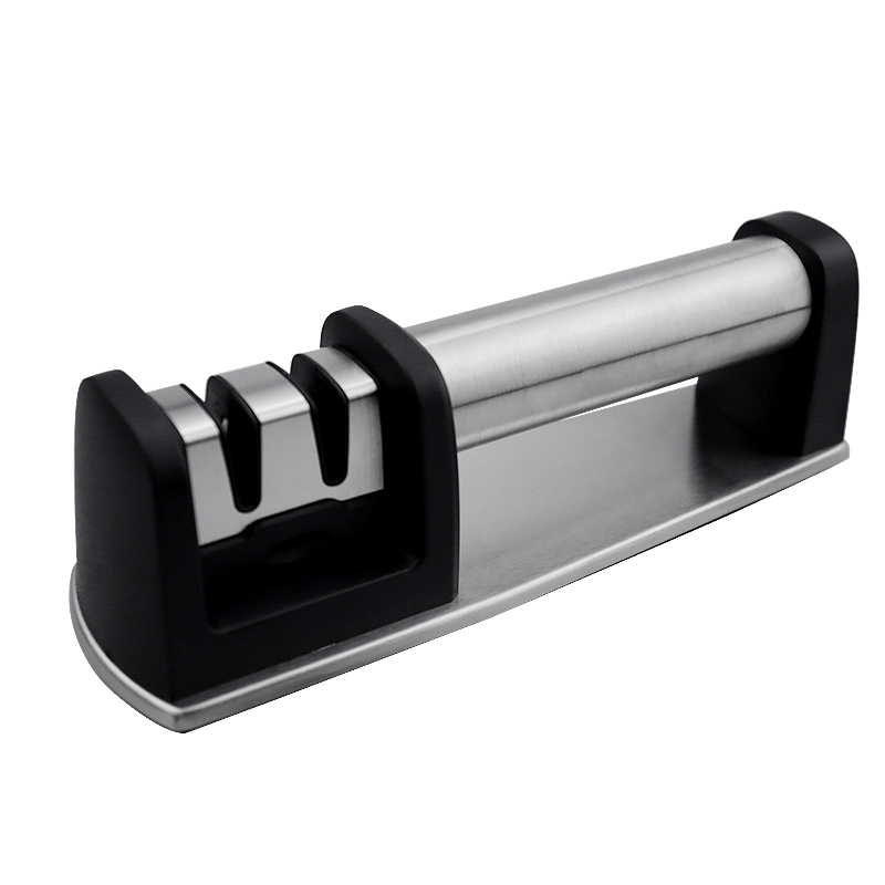 Hand help knife grinder sharpener tool 2 in 1 stainless steel knife sharpener