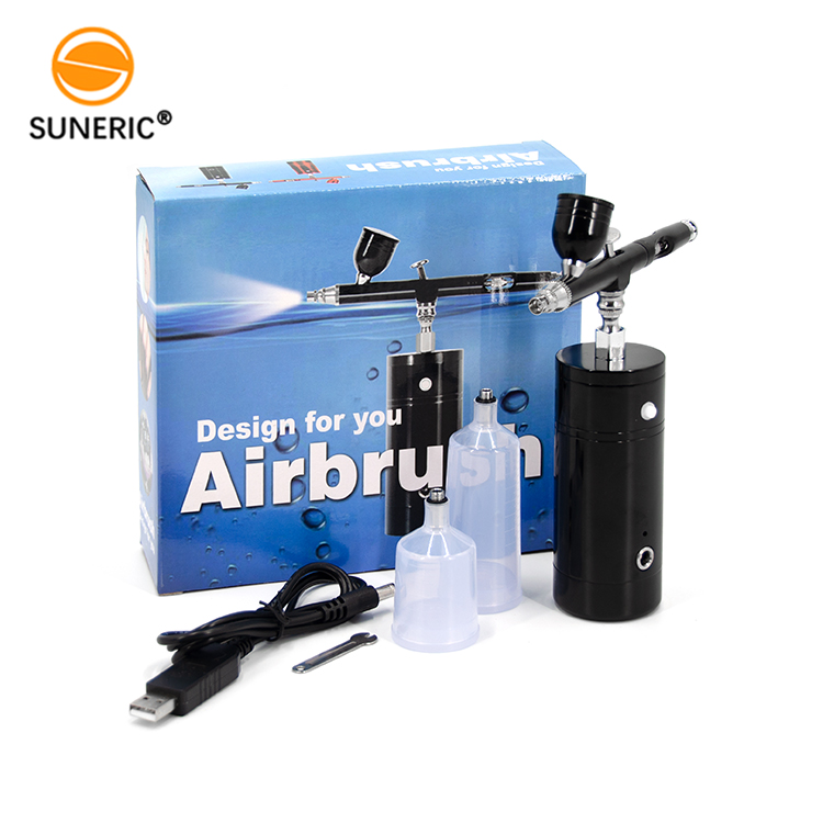 Rechargeable wireless mini air pump compressor machine cordless airbrush for cake decorating nail art model kits