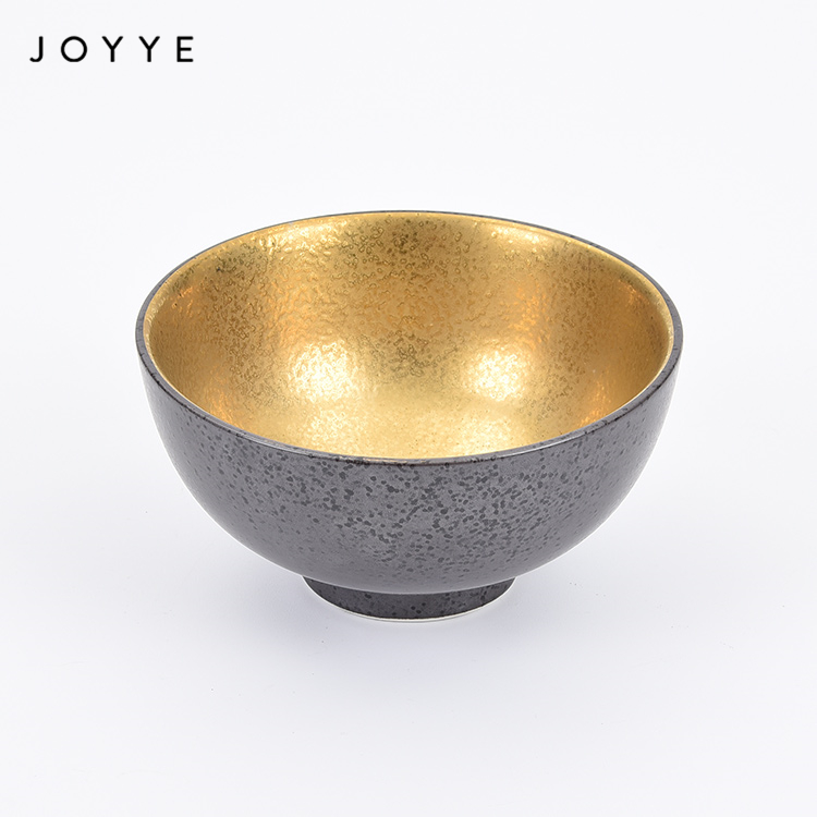 Роскошные золотые чаши для домашнего декора Joyye 11,5 см, керамическая чаша ручной работы с реактивной глазурью