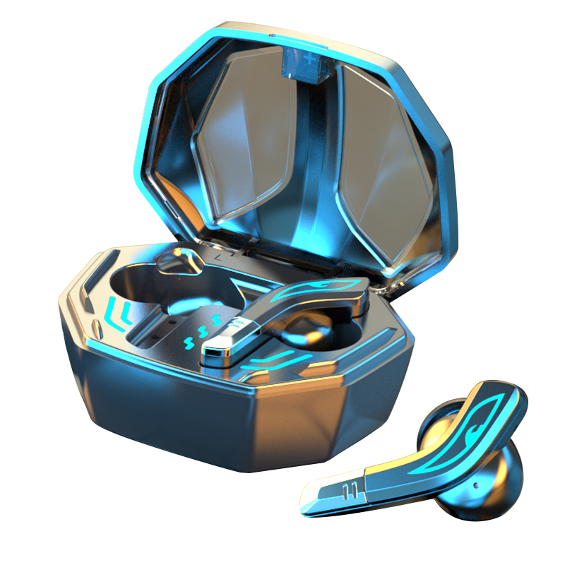 Top Selling 2021 Gaming Headset MD158 Noise Cancelling BT Headphones TWS Wireless Double Code Unlock Glowing Earbuds Earphone