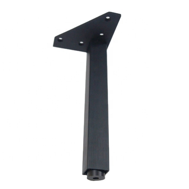 Adjustable aluminum legs for bathroom square black legs