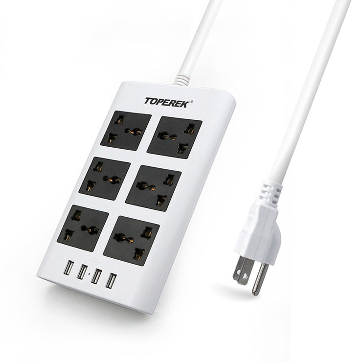 Плоский разъем универсальный сетевой фильтр с USB