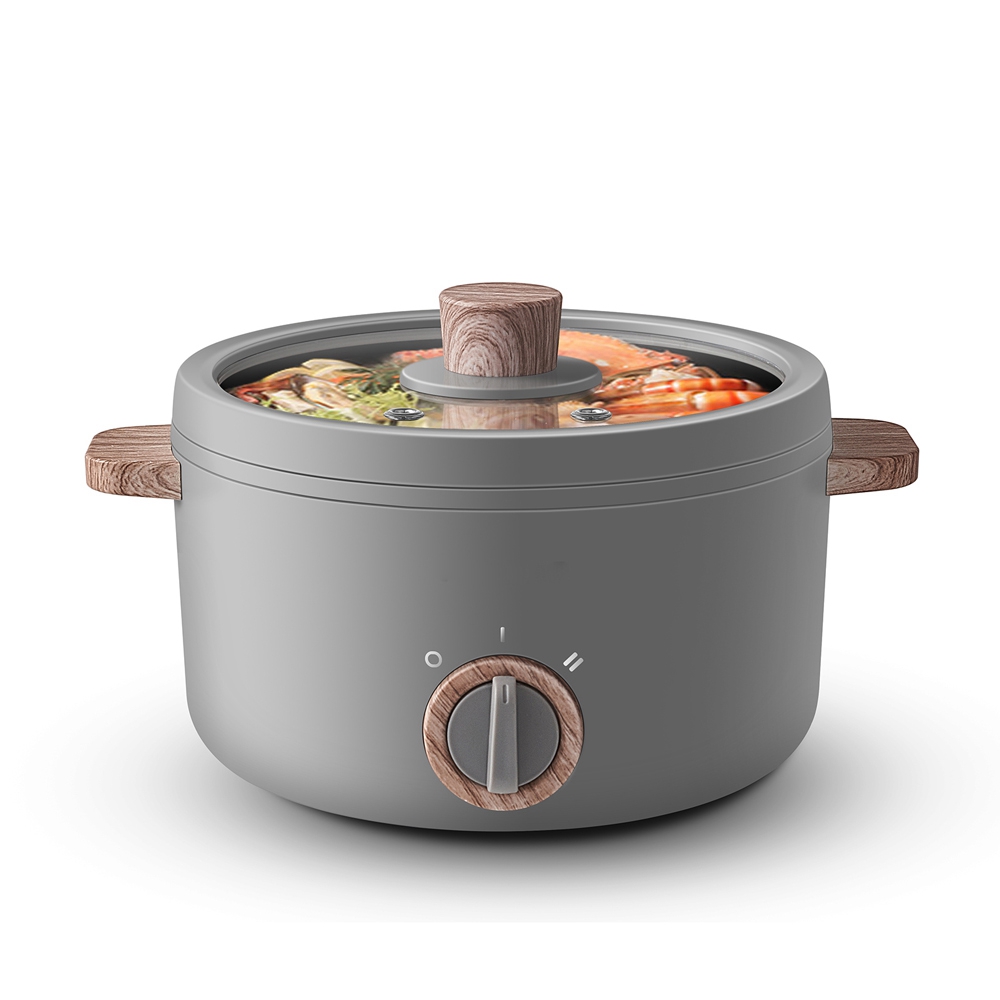 Hytric Electric Hot Pot 1.5L Mini Multi-function Rice Cooker Double Power Control Ramen Pot for Dormitory and Office