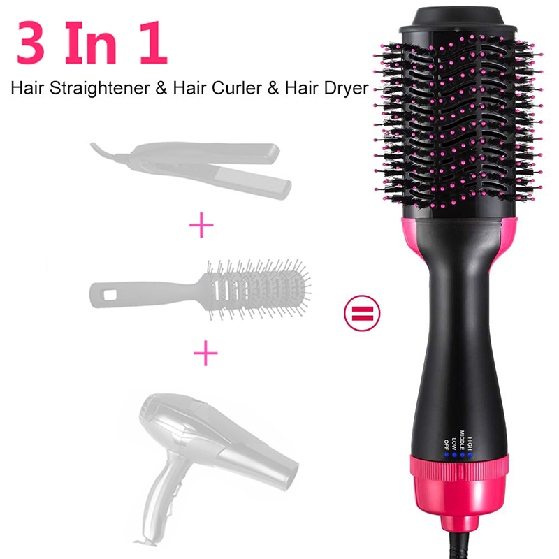 Professional Rotatable Detachable Multifunction 3 in 1 One-step Hair Dryer And Volumizer Hot Air Brush Blow Dryer Styler Brush