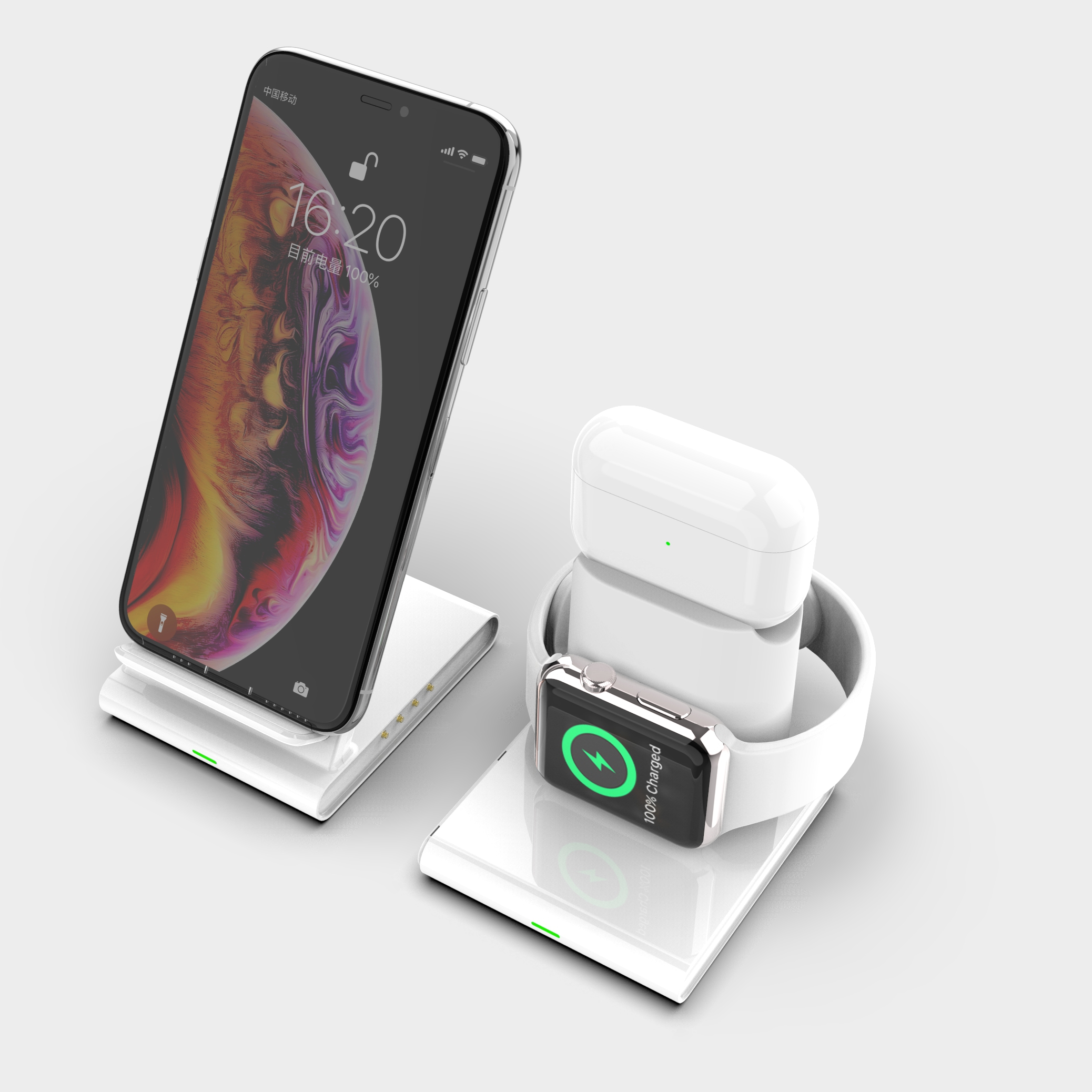 Для I- watch для Airdpod 3 в 1 беспроводная зарядная подставка для зарядных устройств iPhone 3 в 1