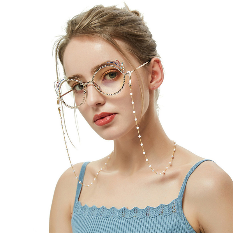 yiwu finewell gold strap chain unique glasses metal sunglasses chain for sunglasses 2021