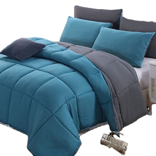 Comforter Full Teal Ultra Warm Fluffy Down Duvet Lightweight Premium Bicolor Turquoise
