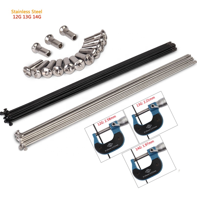 V00025400 Customized length 12g 13g 14g Stainless Steel spoke for bicycle and E Bike
