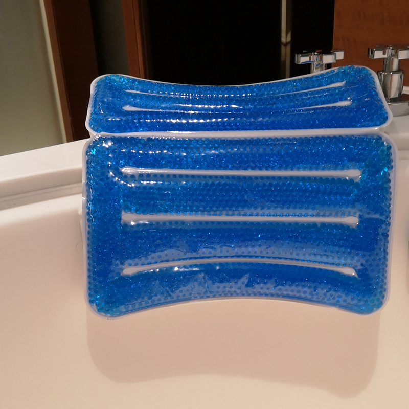 Bath Tub Spa Pillow Cooling Gel Beads W/Suction Cups Comfort Neck Relax Cushion