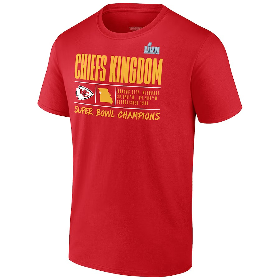 Мужская футболка с символикой команды Канзас, Футболка Red Super LVII Bowl Champions #15 maбыс #87 Kelce #10 Hill