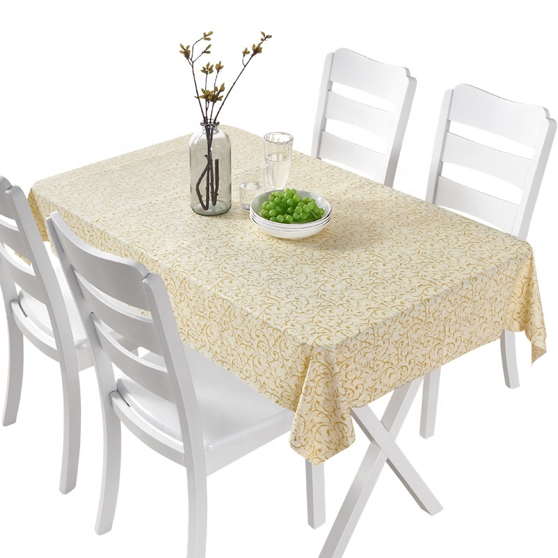 Wholesale Microfiber Light Weights Square Beige Checkered Table Clothes Tablecloth For Picnic