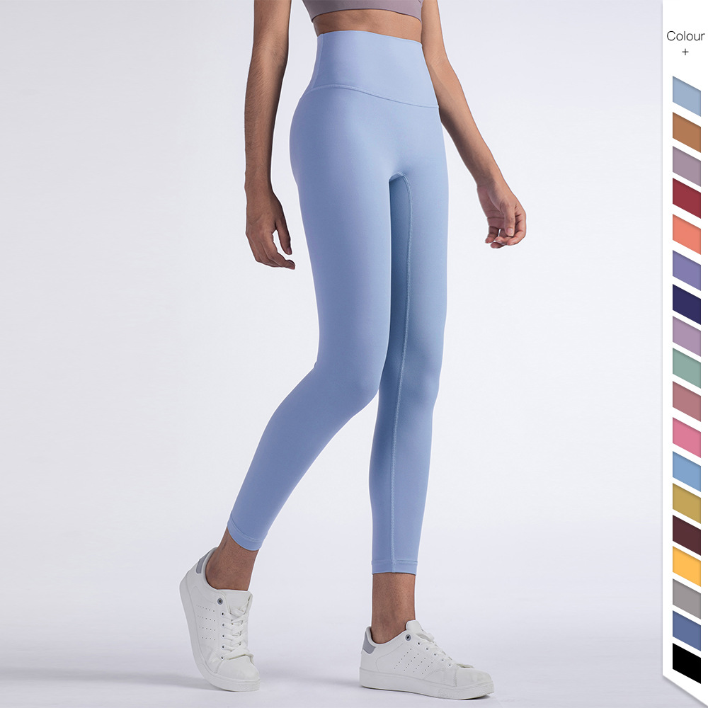 Lulu Yoga Buttery Soft Pocket Leggings No Front Seam Super High Waist Compression Gym Tights For Women