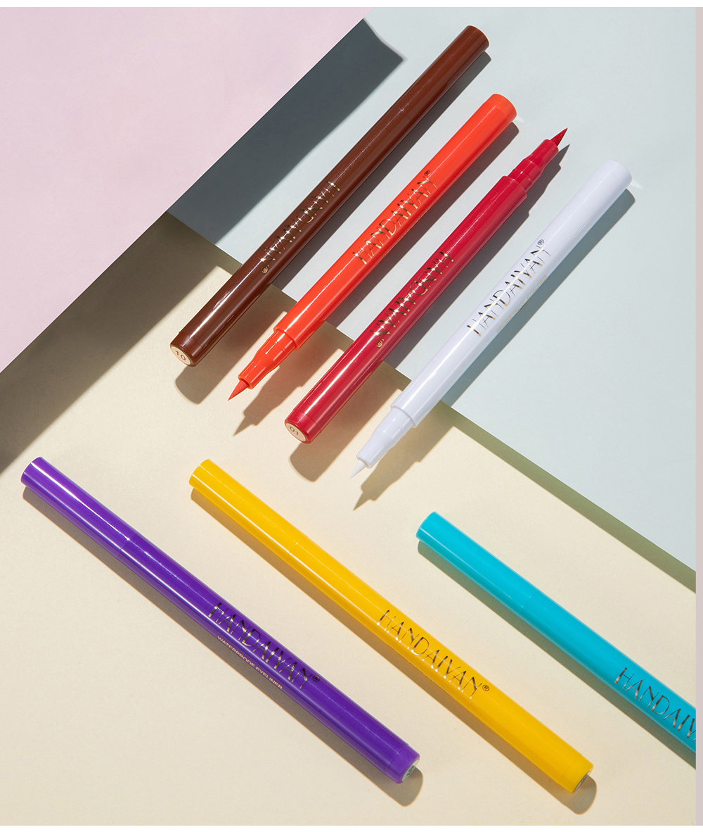 HANDAIYAN Multichrome Matte Lasting Liquid Eyeliner Color Pencil High Quality Waterproof Cosmetic Make Up