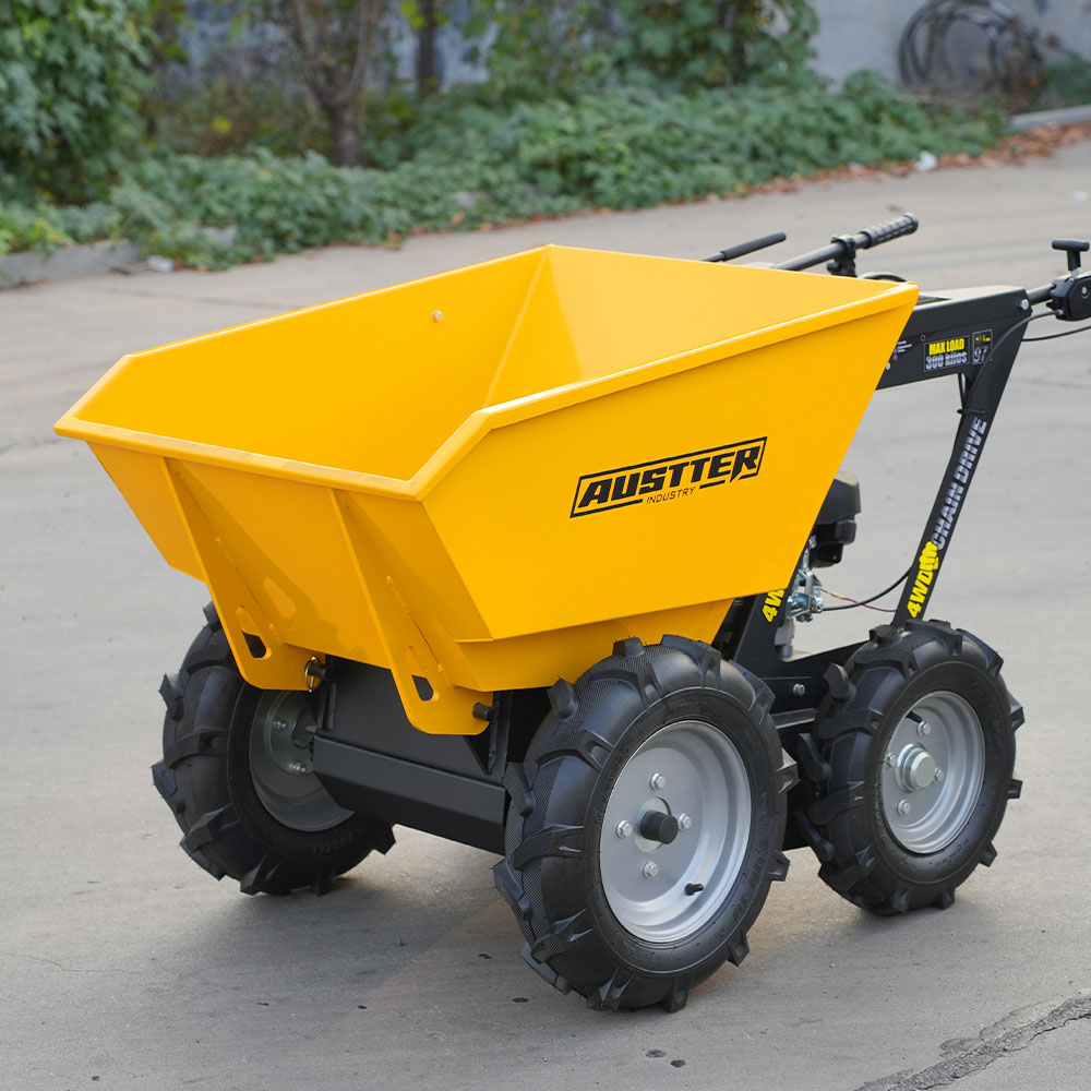 AUSTTER 250kg Gasoline Engine Petrol Power Mini Dumper Mini Wheel Barrow