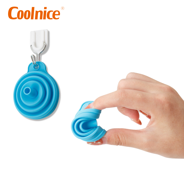 Wholesale Transparent Clear Reusable Mini Collapsible Folding Silicone Water Oil Funnel