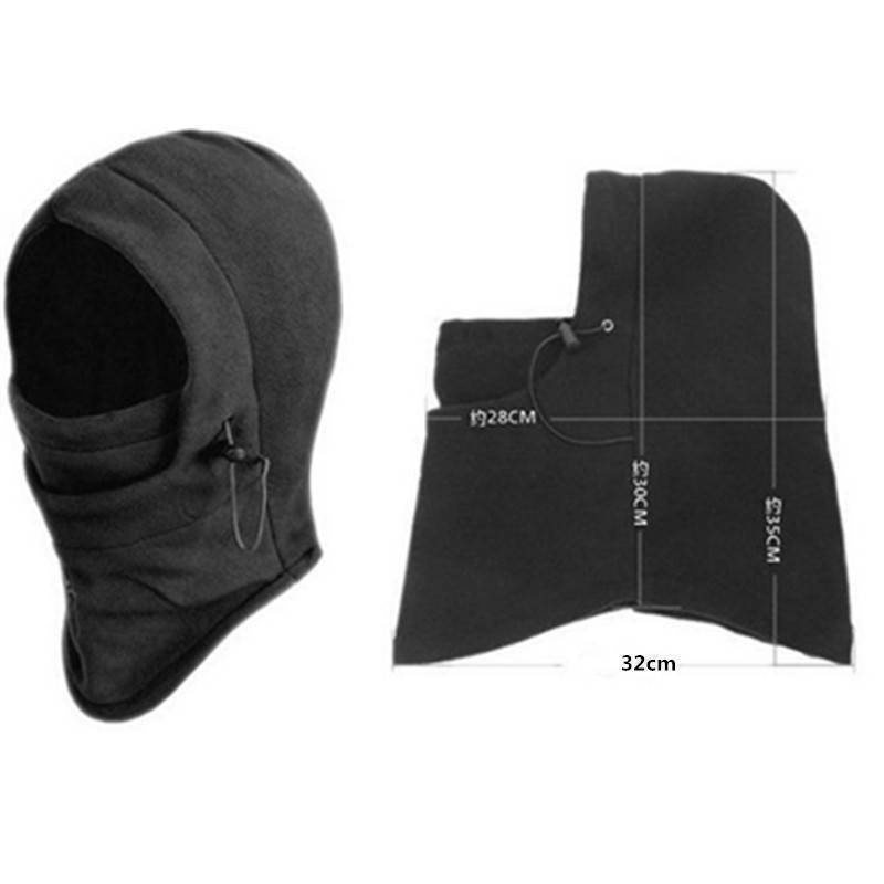 Thermal Polar Fleece Hood Hat Beanie Ski Snow-Cap Snood Scarf Warmer Cycling Wear