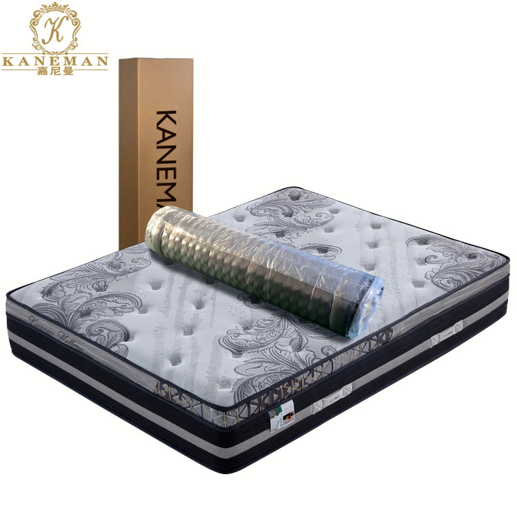 Colchon класса люкс королева Matelas 12 дюймов для 7 зоны карманная катушка латексный пружинный матрас из пены с эффектом памяти в коробке