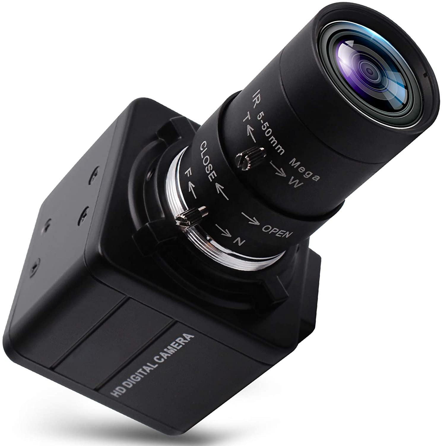 ELP Webcam 4K HD 3840x2160 30fps IMX415 Manual Focus 5-50mm Zoom 10X Lens Mini Video Camera