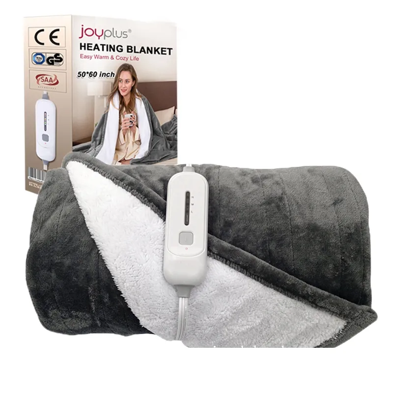 Home Heater 50*60inch 3 Heat Levels 4 Hour Auto Off Queen Size Custom Heated Korea Electric Blanket With Europe Plug