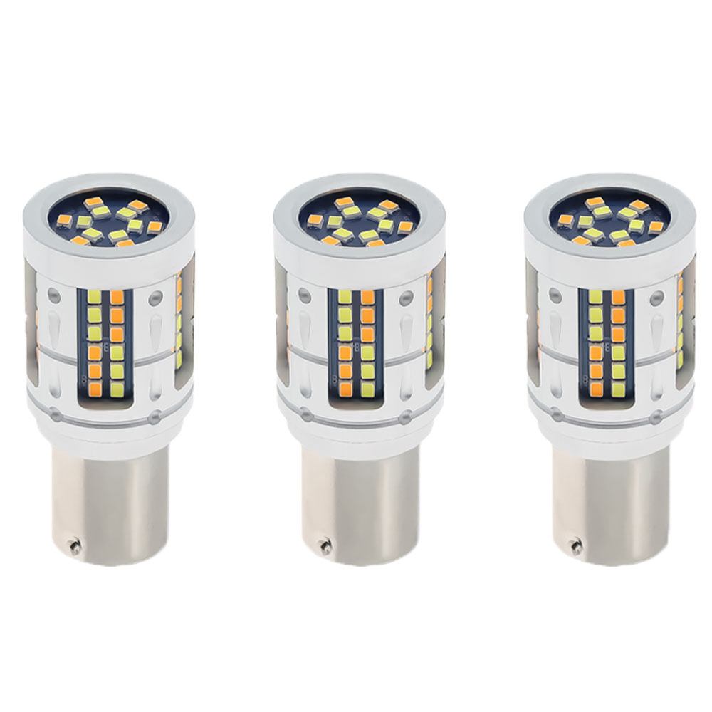 Reverse Replacements 10w 1000lm 12v White Dual Color 3157 S25 W21/5w Drl Switchback Socket Extender Amber 1157 Led Bulb Canbus