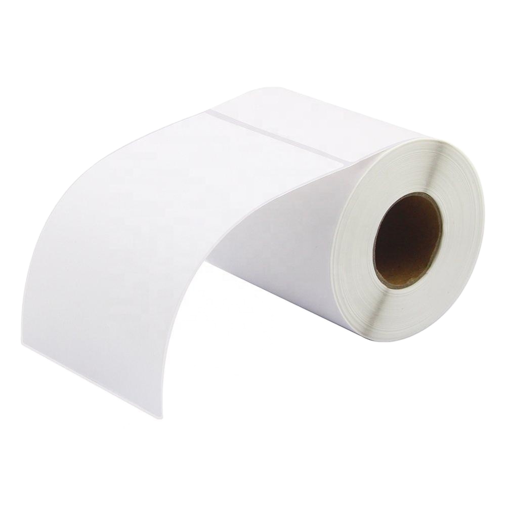 Manufacture and wholesale custom white barcode A6 thermal self-adhesive paper label 80*80