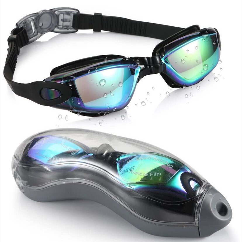 Swimming Glasses No Leaking Anti Fog UV Protection Swim Goggles With Protection Case for Adult and Kids