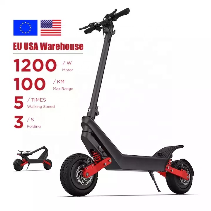 Off-Road Electric Scooter with Suspension, Scooter HX X10, Dual Motors, 2400W, 11 Inch Battery, Removable, 57 km/h, New, 2023