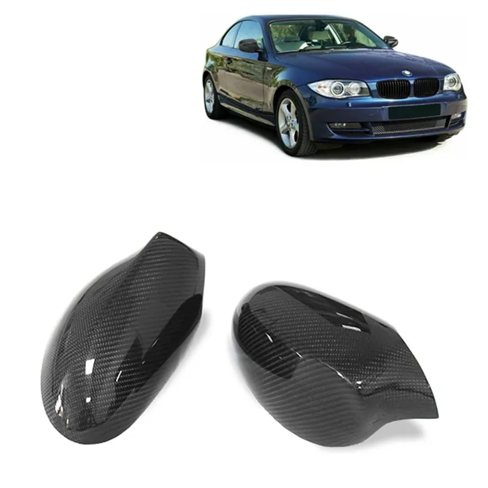 Carbon Fiber Replacement Side Mirror Cover For BMW 1 Series 2007-2008 E87 E88 E82 E81