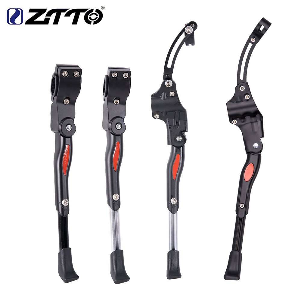 ZTTO MTB Road Bicycle Kick Stand Kickstand Aluminum Heavy Duty Adjustable Mountain Bike Cycling Support Side Rear parking rack