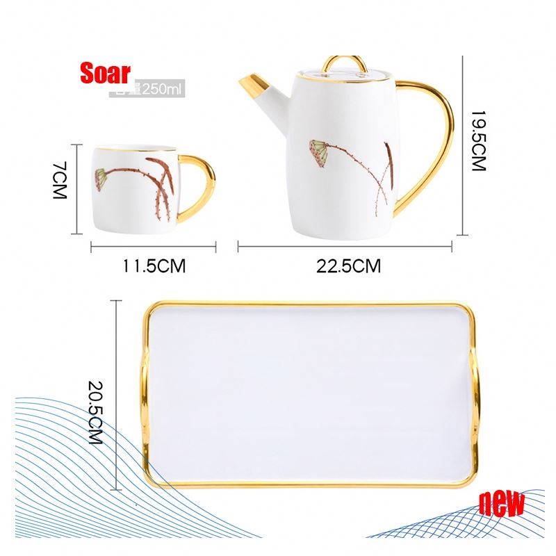 SOAR Ready To Ship Teapots Ceramic Chinese Tea Set Teapot Set Porcelain